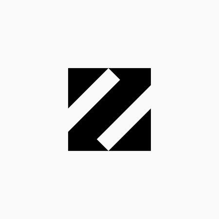 Geometric design featuring a black square with two white diagonal lines.