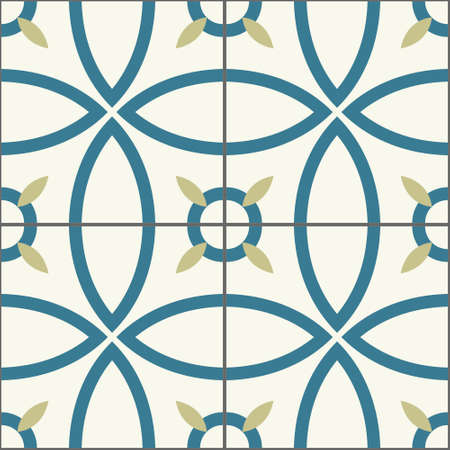 Minimal, handdrawn, oriental, geometric seamless pattern.のイラスト素材