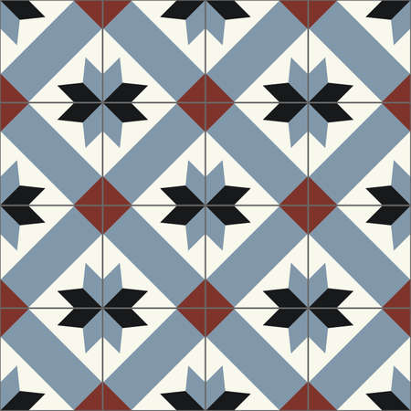 Minimal hand drawn oriental geometric seamless pattern (Bigger Version)のイラスト素材