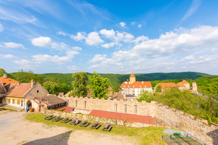 Veveri castle, Czech republic. Old ancient castle near the Brno city in South Moravia region.のeditorial素材