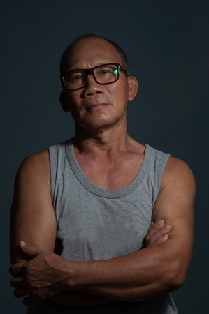 SMART GRANDFATHER THAI MODEL.の写真素材