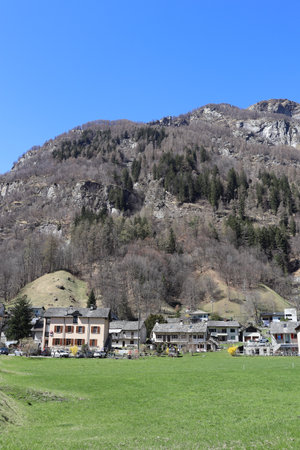 Sonogno, Switzerland, 10. April 2022: Historical Village of Sonognoのeditorial素材