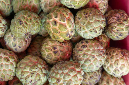 Bunch of custard apple fruits, close up