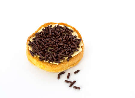 Part of traditional Dutch breakfast:  biscuits with sprinkles