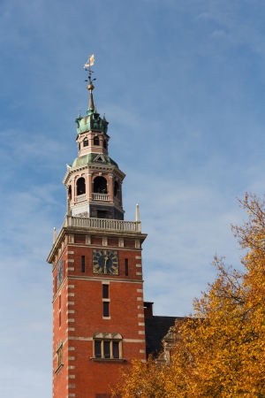 Steeple of City Hall inspired on Dutch Renaissance style, Leer, Germanyのeditorial素材