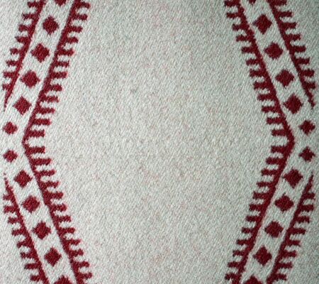 Red and White Native American Woven Wool Blanket with space for copyの写真素材