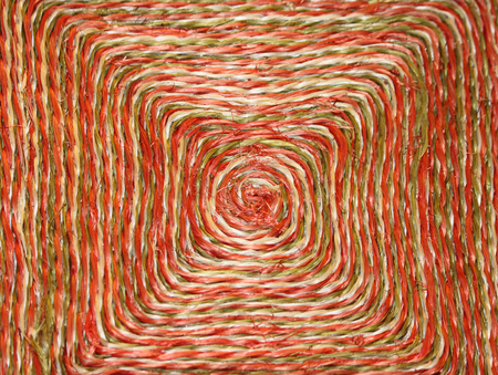 Woven Orange, Tan and Green Basket Background