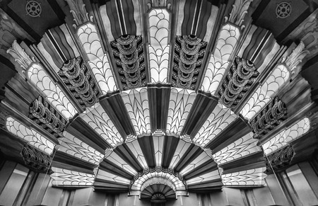 Art Deco Light at the Theater in Black and Whiteのeditorial素材