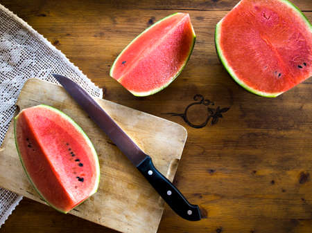 Cut watermelonの写真素材