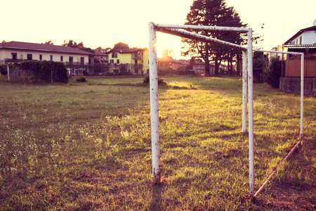 Desolate football gateの写真素材