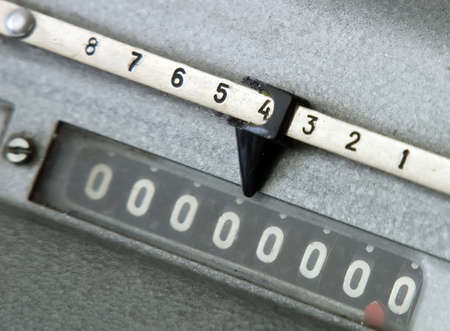 scale of retro calculatorの写真素材