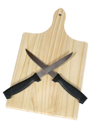 kitchen knife on cutting board