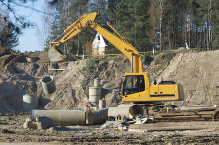 excavator at work