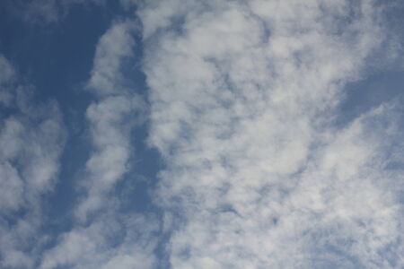 white clouds and blue sky in bavaria in Deggendorfの写真素材