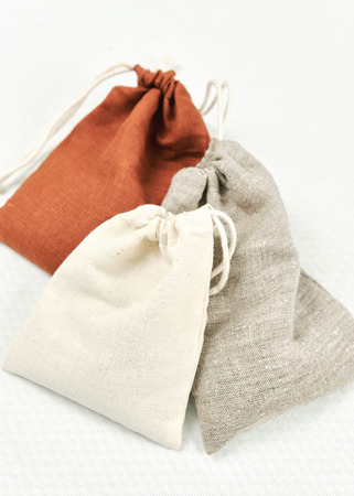 Linen Blank Case Bags Eco Packageの写真素材