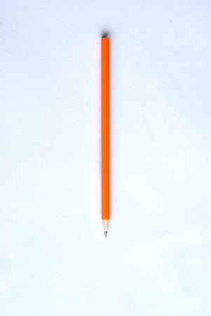 sharp colored orange pencil verticalの写真素材