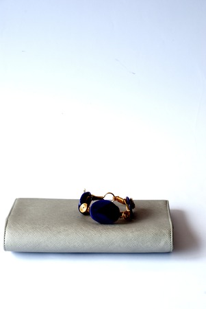 Handpurse with an amazing braceletの写真素材