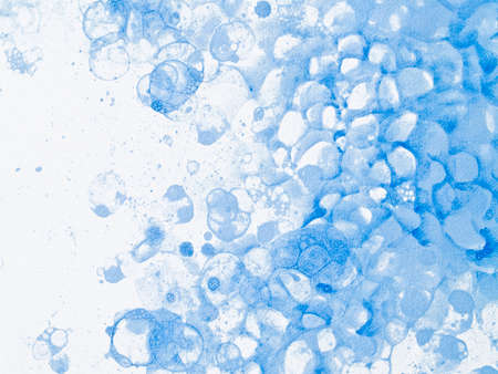 Watercolor hand drawn bubbles colorful soap froth