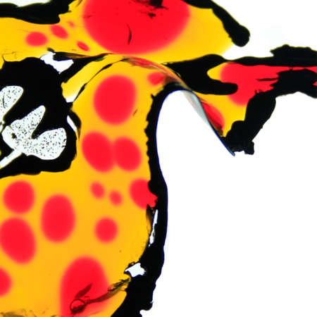 Abstract art backgrounds. Hand-painted background with glue and paint. SELF MADE.の写真素材