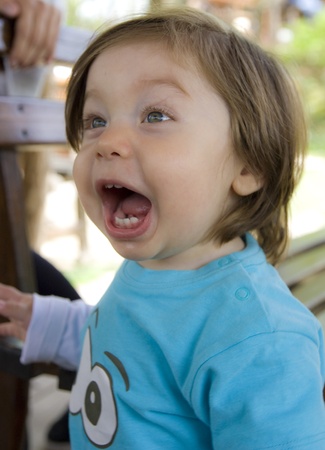 a cute baby boyの写真素材