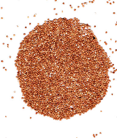 Buckwheat sircle isolated on whiteの写真素材