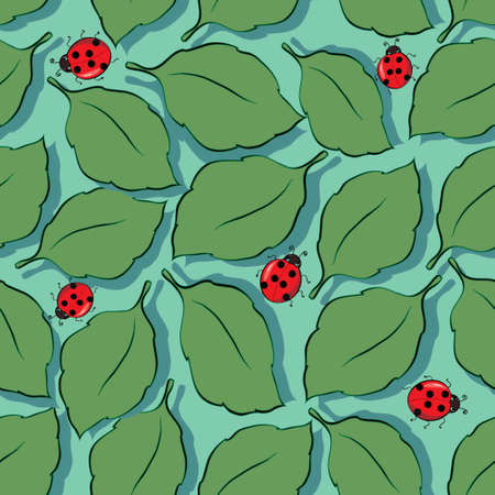 summery floral seamless patternのイラスト素材