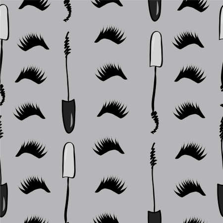 background with black mascara and lush lashesのイラスト素材