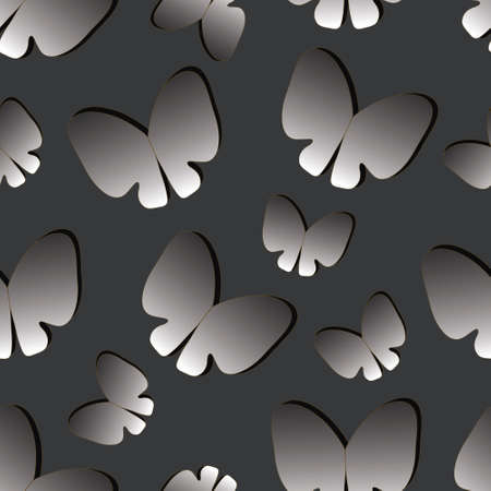  seamless pattern with colorful butterflies. Vintage styleのイラスト素材