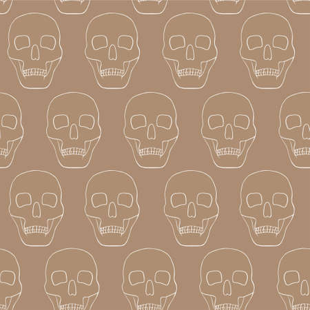 seamless gothic background with skulls. vector illustrationのイラスト素材