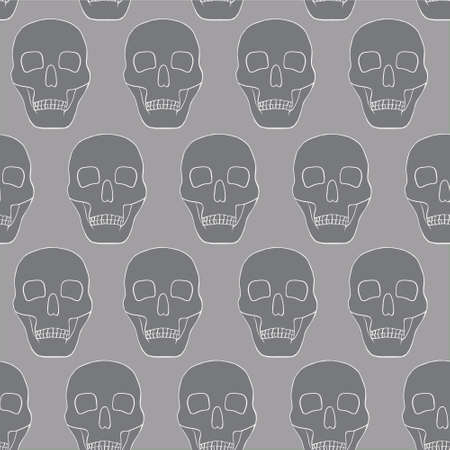 seamless gothic background with skulls. vector illustrationのイラスト素材