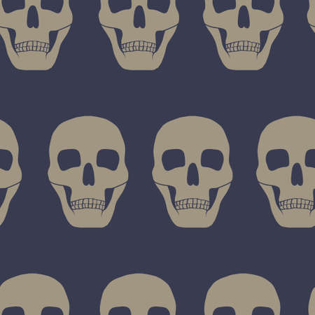 seamless gothic background with skulls. vector illustrationのイラスト素材