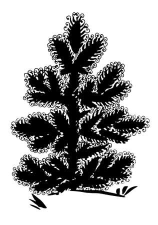 Tree black graphic abstract symbolsのイラスト素材