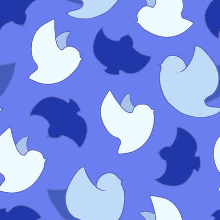 Spring birds seamless pattern.のイラスト素材