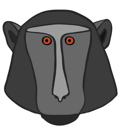 Ornate Monkey Head. Symbol of the Year 2016 by Chinese Horoscopeのイラスト素材