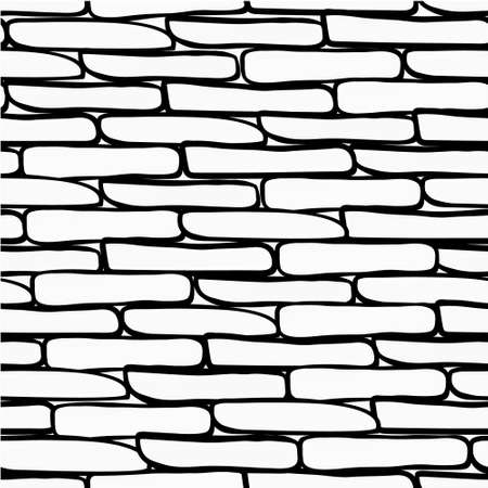 Different stones wall seamless background, vector formatのイラスト素材