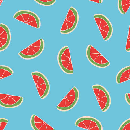 Vector seamless pattern with hand drawn lemon slices. Beautiful design elements, perfect for prints...
