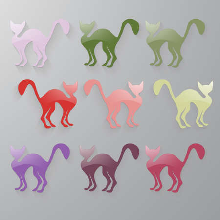 3D cat  brightの写真素材