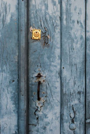 Old door in a townの写真素材