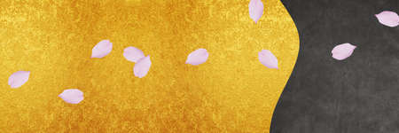 flower and golden paper