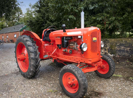 Red tractorの写真素材