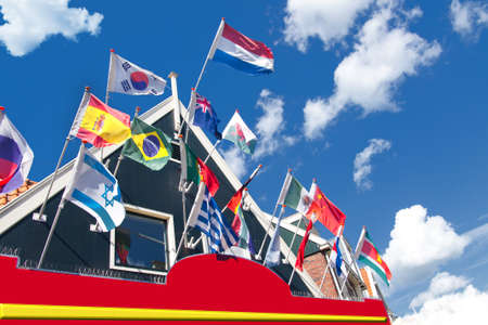 Variety of flagsの写真素材