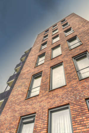 apartment building detail in the Netherlandsの写真素材
