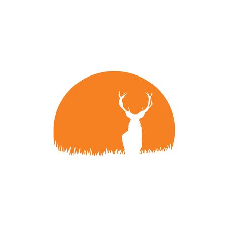 Deer at sunsetのイラスト素材