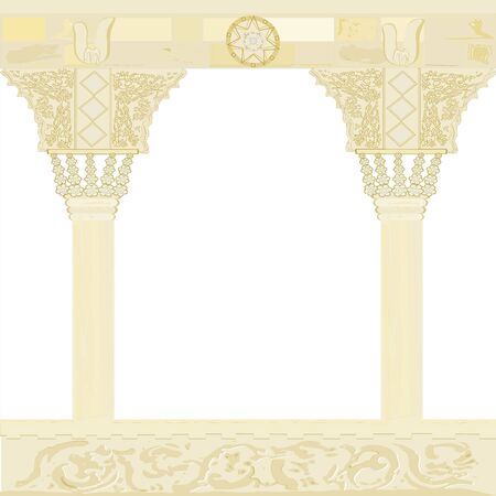 In drawing it is represented two columns のイラスト素材
