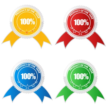 The figure shows four signs of qualityのイラスト素材