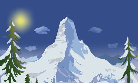 Winter landscapeのイラスト素材