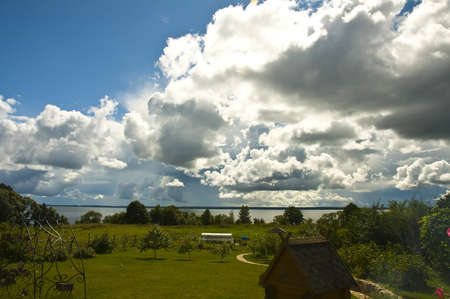 The blue skyの写真素材