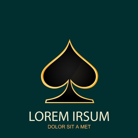Abstact symbol with card suitsのイラスト素材