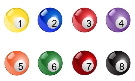  A set of billiard ballsのイラスト素材