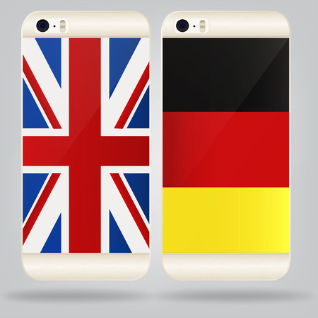 Vector carbon back cover smartphoneのイラスト素材